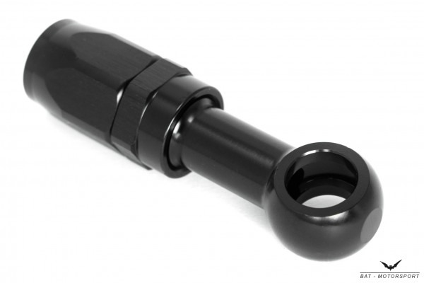Dash 6 / -6 AN / JIC 6 M12 (12.3mm) Eye Banjo NBR Hose Fitting Black Anodized